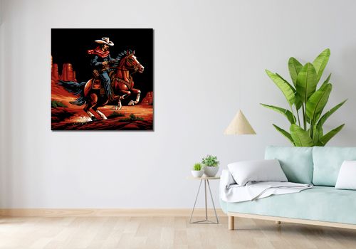 Obraz 90x90cm Galop przez Prerię na Arena.pl