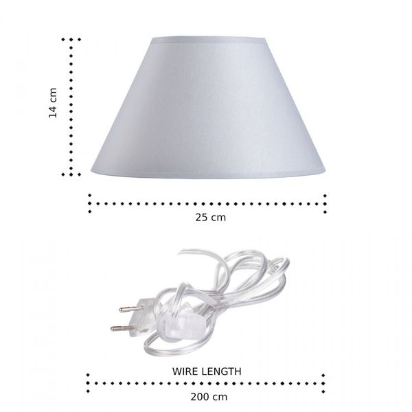 Lampka nocna 1xE27 PATI SILVER/GREY II zdjęcie 5