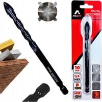 Wiertło do gresu szkła metalu drewna 10 mm HEX Allbe