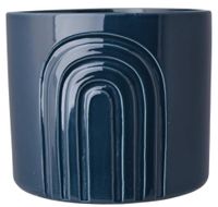 Doniczka ceramiczna granatowa duża