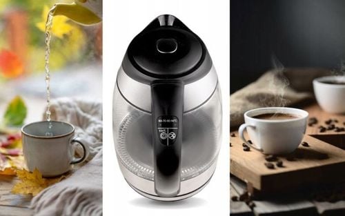 Czajnik elektryczny z regulacją temp. szklany podświetlenie LED 1,8l 2200 W na Arena.pl