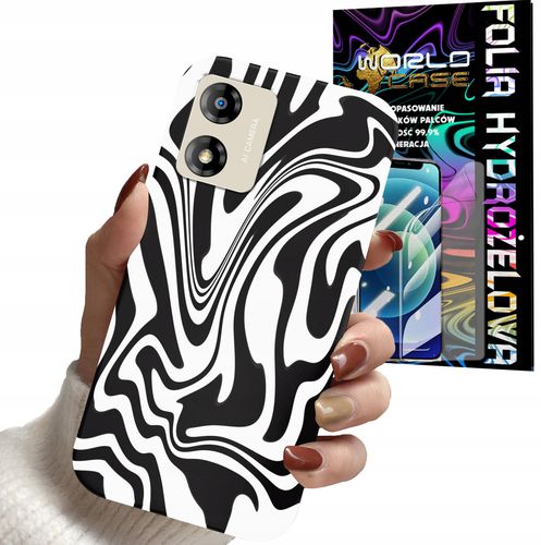 ETUI DO MOTOROLA MOTO E13 - ABSTRAKCJA ZEBRA MODNE WZORY DLA KOBIET + FOLIA na Arena.pl