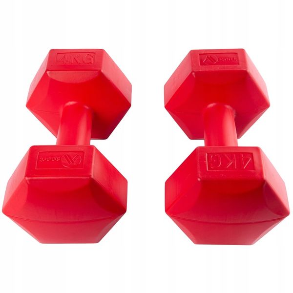 Hantle bitumiczne hexagonalne ciężarki 2x4kg zdjęcie 3