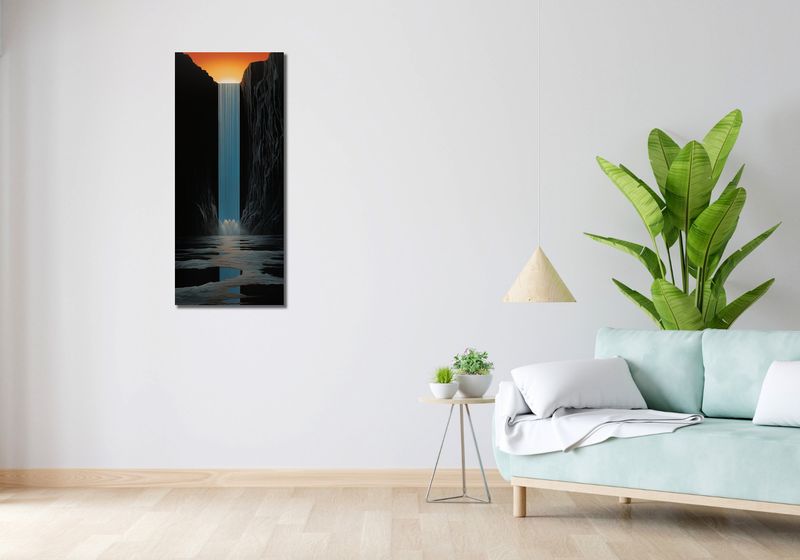 Obraz 40x100cm Wodospad Światła zdjęcie 2