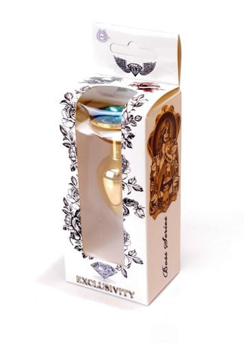 plug jewellery gold plug  light blue na Arena.pl