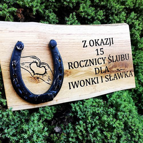 Prezent dla nowożeńców ślub podkowa na szczęście na Arena.pl