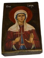 Ikona Święta Lena patronka trudnych poszukiwań, samotnych rodziców
