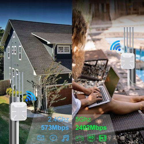 Wzmacniacz Sygnału Wifi Zewnętrzny Wlan Poe Ip67 Router 5Ghz / 2.4Ghz na Arena.pl