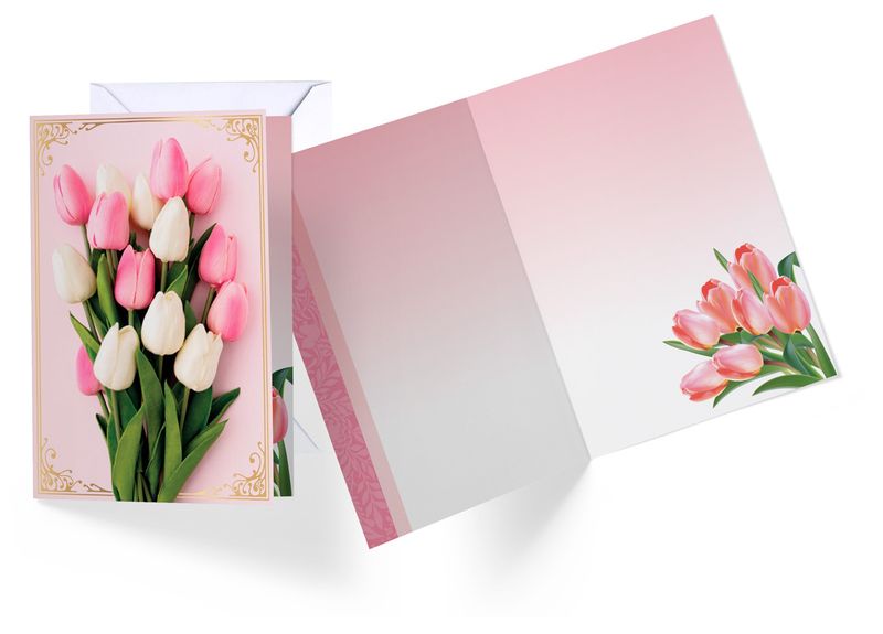 karnet+ koperta TULIPANY PP-2142 zdjęcie 1