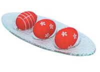 półmisek szklany do jajek 6szt. na 3 jajka 28cm | BOZ3681