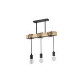 OPRAWA WISZĄCA NIDO STAL DĄB IP20 E27 35W CZARNA