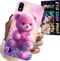 ETUI DO SAMSUNG A10 - SŁODKI MIŚ NA RÓŻOWYM TLE, CASE + SZKŁO