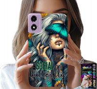 ETUI DO MOTOROLA MOTO E14 - ANTI SOCIAL, BUTTERFLY, MOTYLEK, KOBIECE