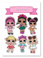 Wydruk cukrowy na tort A4 LOL surprise napis DIY