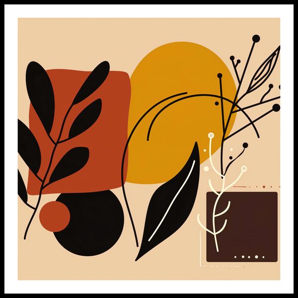 Plakat 90x90cm Ciepłe Kontury zdjęcie 3