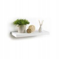 PÓŁKA WISZĄCA NA ŚCIANĘ KLASYCZNA ŚCIENNA BIAŁA MDF 50X22,8X3,4 CM