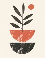 Plakat 50x65cm Roślinna Sztuka