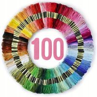 MULINA ZESTAW DO HAFTU MULINY 100 sztuk KOLOROWE NICI DO SZYDEŁKOWANIA