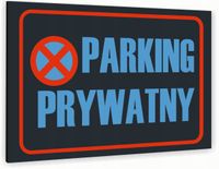 Tabliczka znak informacyjny 40x30 Antracyt PARKING PRYWATNY Aluminiowa