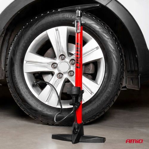 STACJONARNA POMPKA ROWEROWA METALOWA MANOMETR AMIO na Arena.pl