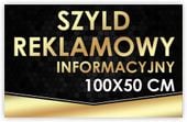 Tablica reklamowa SZYLD REKLAMOWY reklama firmowa z PROJEKTEM GRATIS 100x50