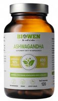 Biowen Ashwagandha 120 kapsułek Skóra Koncentracja Stres Spokój Wyciszenie
