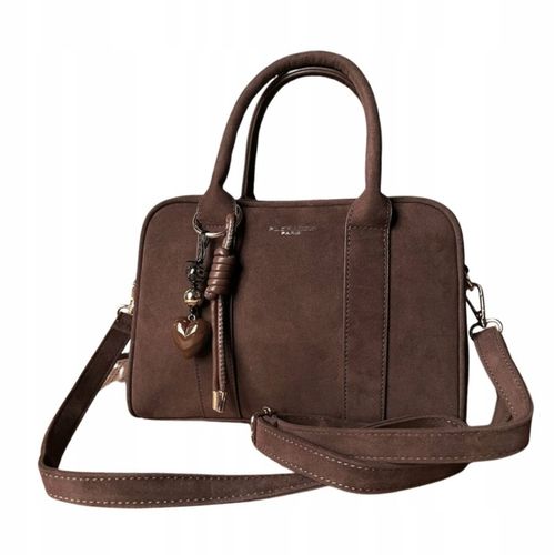 Flora&Co czekoladowa torebka zamszowa listonoszka eco skóra zamsz brąz na Arena.pl