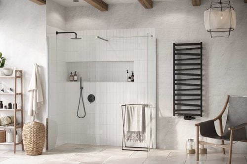 Italic grzejnik łazienkowy 131x50 cm, czarny soft na Arena.pl