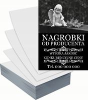 Ulotki A6 reklamowe firmowe 1000szt projekt w cenie NAGROBKI KAMIENIARSTWO
