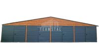 GARAŻ BLASZANY 12m x 6m dwuspad 4x Brama dwuskrzydłowa TS260 12x6