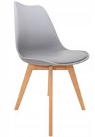 Krzesło skandynawskie kuchnia jadalnia salon ekoskóra Emma szare