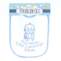 śliniak piję mleko tylko z ..., chłopiec,dziecko