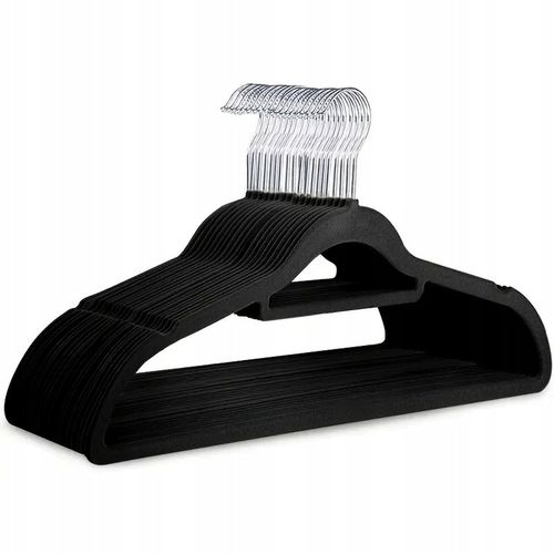 WIESZAKI NA UBRANIA WELUROWE UBRANIOWE NA ODZIEŻ UNIWERSALNE CZARNE na Arena.pl