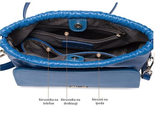 Modna torebka do ręki Niebieska na Arena.pl