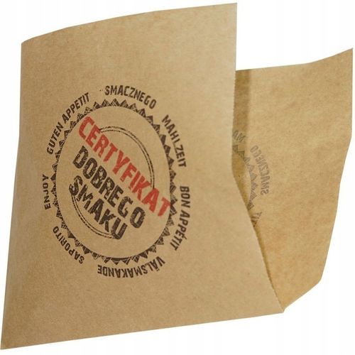 Opakowanie koperta torebka burger kebab 16cmx17cm 1000 szt. certyfikat smak na Arena.pl