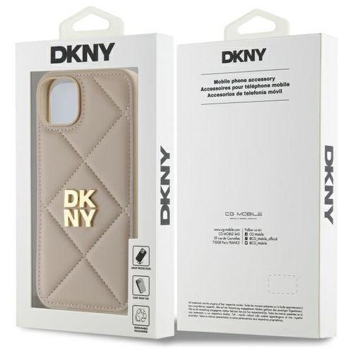 dkny dkhcp15mpqdsle iphone 15 plus 6.7  beżowy/beige quilted stack na Arena.pl