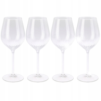 KIELISZKI DO WINA SZKLANE CZERWONEGO BIAŁEGO KOMPLET 380 ML 4 SZTUKI