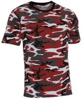 Koszulka US  "Streetstyle" rot-camo szara czerwona 140-145 g/m²