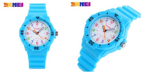 KOLOROWY ZEGAREK DZIECIĘCY SKMEI WSKAZÓWKOWY DLA CHŁOPAKA DZIEWCZYNKI 7 KOL na Arena.pl