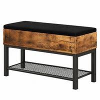 Szafka na obuwie z ławką i schowkiem 70 cm rustykalny brąz loft