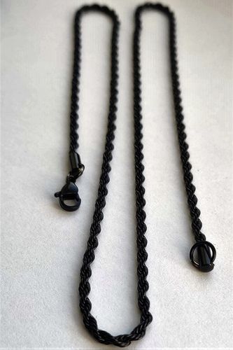 Piękny stalowy łańcuszek męski, 60cm CZARNY, idealny prezent Versatile na Arena.pl