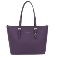 FLORA&CO torebka klasyczna sztywna z paskiem  na ramię V048 c.fioletowa