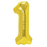 Balon foliowy cyfra 1 złoty 70 cm