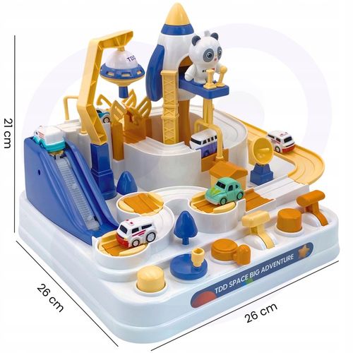 INTERAKTYWNY TOR PRZESZKÓD SAMOCHODOWY AUTKA PRZYGODA PANDY GRA WOOPIE na Arena.pl