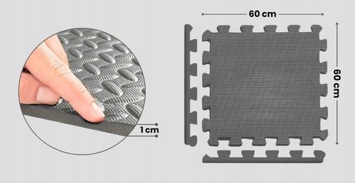 MATA PUZZLE POD SPRZĘT DO ĆWICZEŃ 12 SZT 4,32m2 OCHRONNA PODŁOGA NA SIŁOWNI na Arena.pl