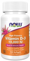 NOW Foods Vitamin D3 10000 IU 120 kapsułek