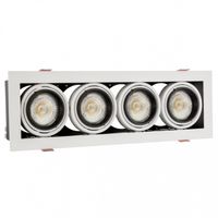 Oprawa Sufitowa Podtynkowa MODERN DAY MINI GU10 X 4 GU10 250V IP20 Biała z Czarnym Środkiem SpectrumLED SLIP002004