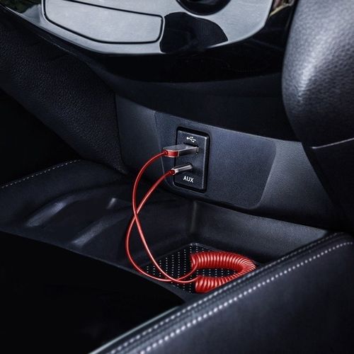 Adapter audio Bluetooth 5.0 Baseus USB, AUX (czerwony) na Arena.pl