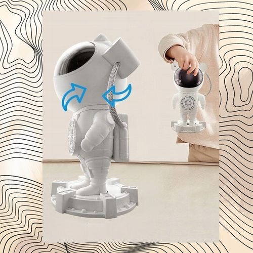 Projektor Gwiazd Astronauta Rzutnik Kosmonauta Lampka Nocna z Głośnikiem BT na Arena.pl