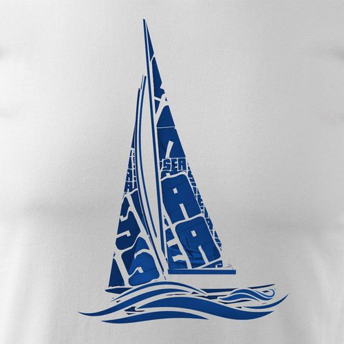 Koszulka żeglarska dla żeglarza z jachtem żaglówką męska biała REGULAR XXL na Arena.pl